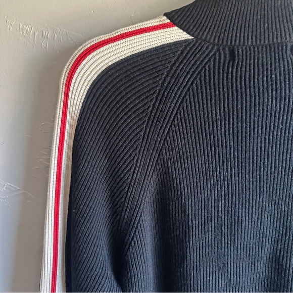 Banana Republic Mens Half Zip Sweater with Side Stripes Y2K vibes Sz M - Picture 8 of 13